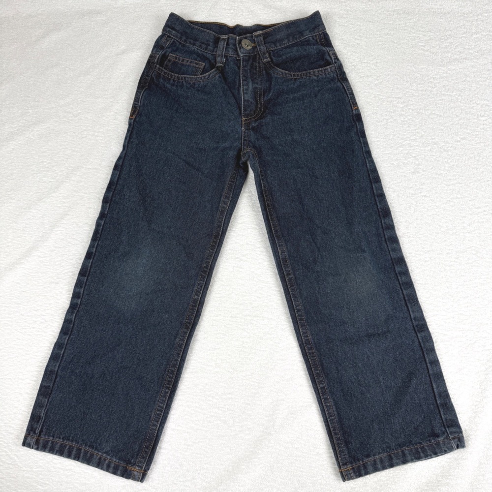 COOGI Straight Leg Jeans Kids Boy Sz 5 Blue Denim Embroidered Logo Hip Hop Retro